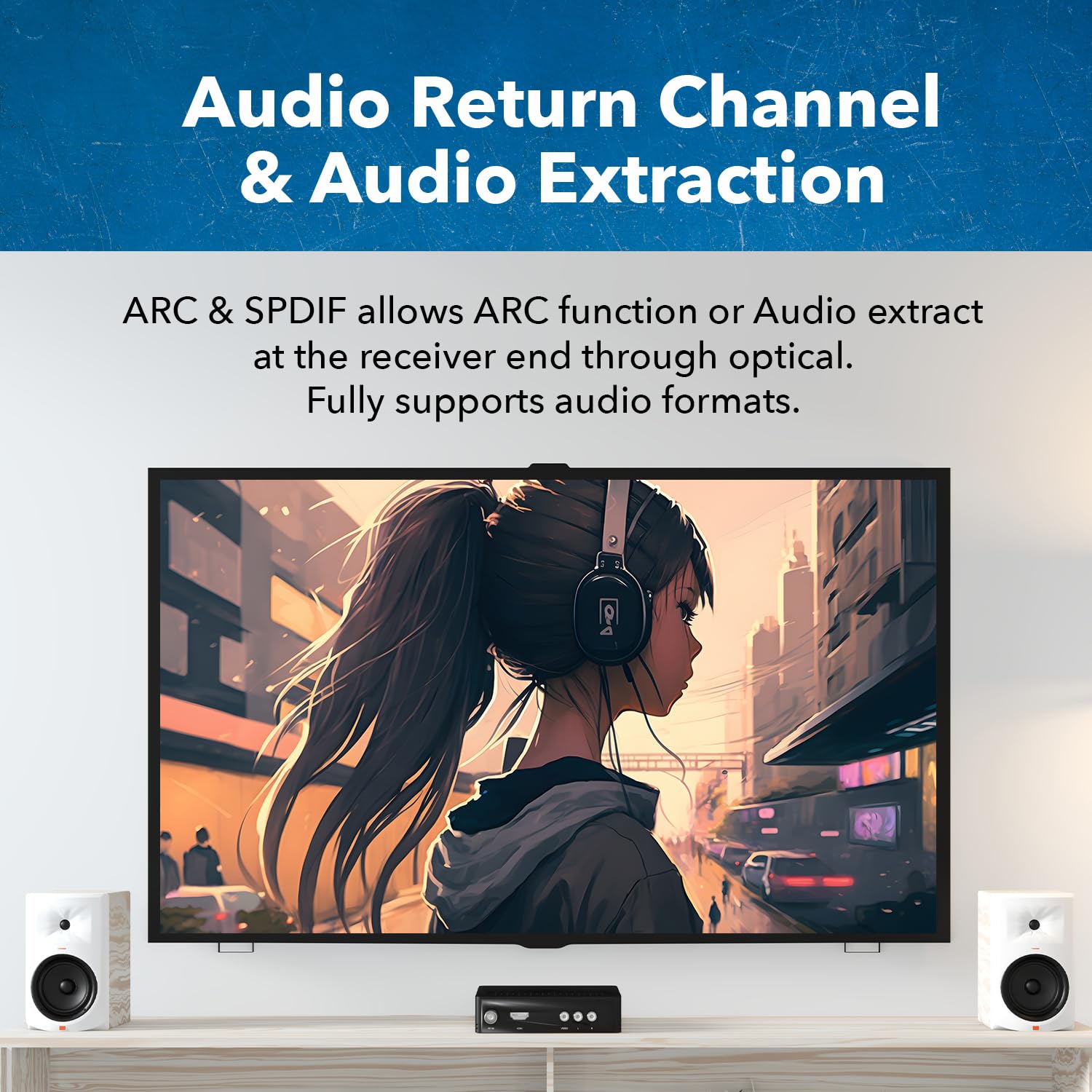 OREI 4K HDMI Over Fiber Optic Extender - Up to 10Km Range with Audio Extraction, Bi-Directional IR & RS-232 Control (UHD-FO10-K) - Perfect for Home Theater, Conference Rooms & Long-Distance AV Setups