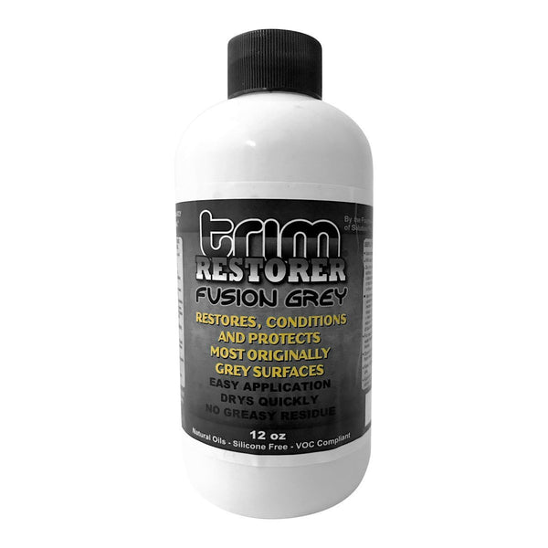 Solution Finish Fusion Grey Plastic Trim Restorer - Restores Faded Car Trim & Protects from UV Damage - Perfect for Cars, Trucks & SUVs