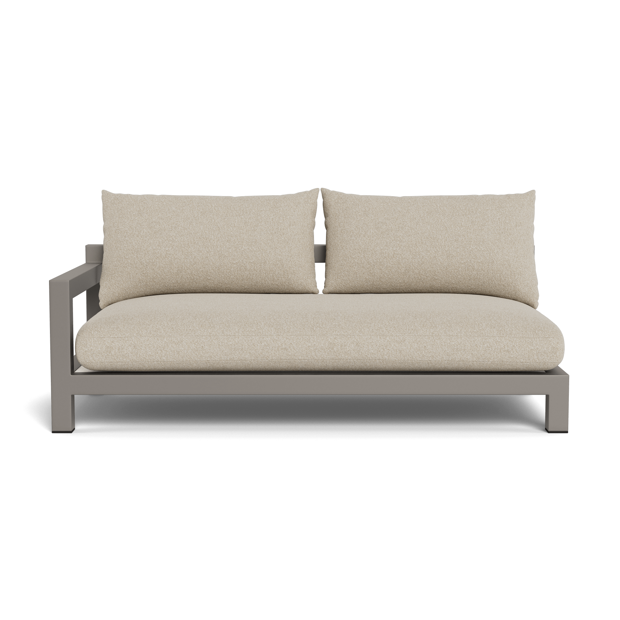 Pacific Aluminum 2-Seat 1-Arm Outdoor Patio Bistro Set - Perfect for Small Balconies, Gardens & Cafe Style Dining
