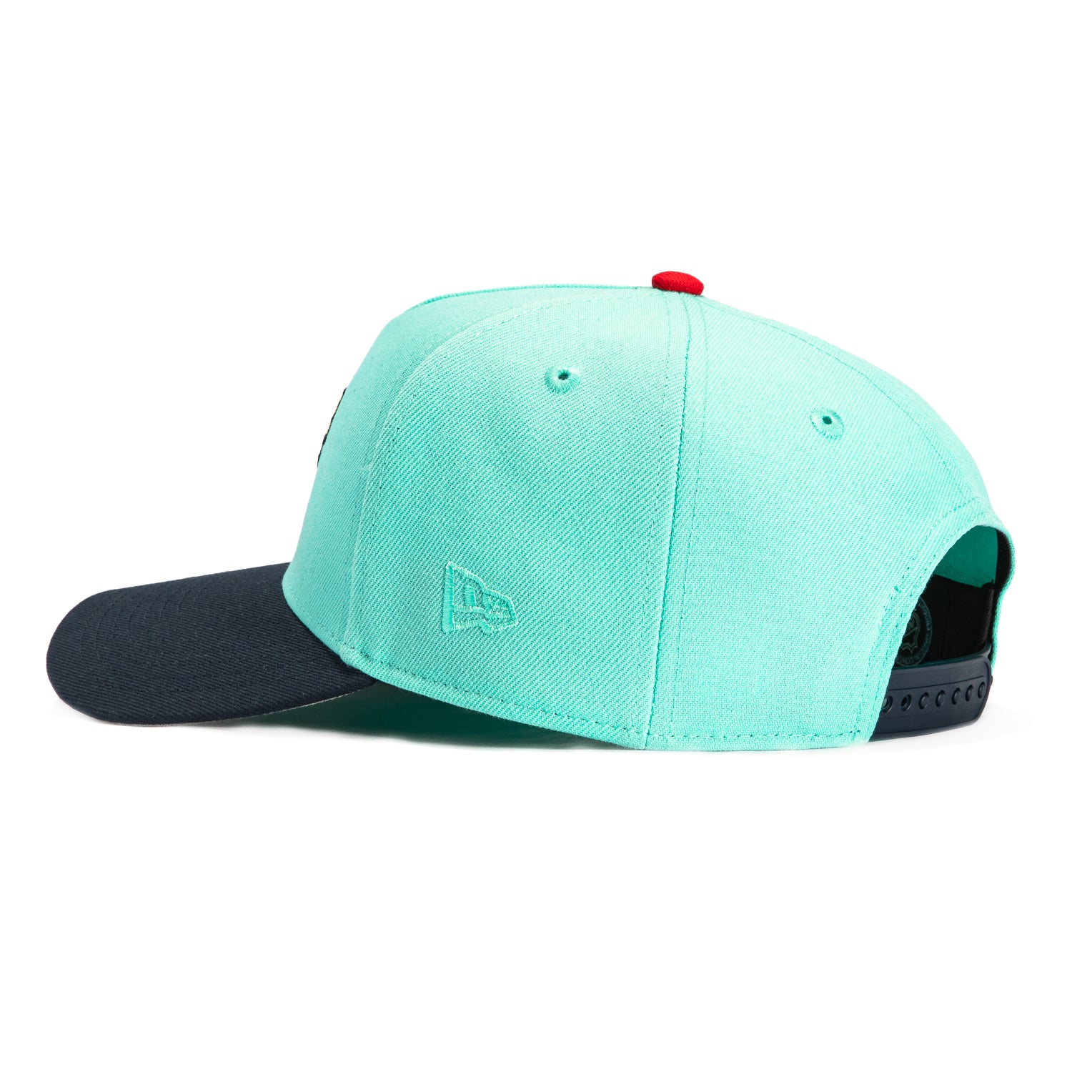 New Era 9Forty A-Frame Seattle Kraken Logo Snapback Hat - Adjustable Buoy Patch Cap in Mint & Navy | Perfect for Hockey Games, Streetwear & Sports Fans