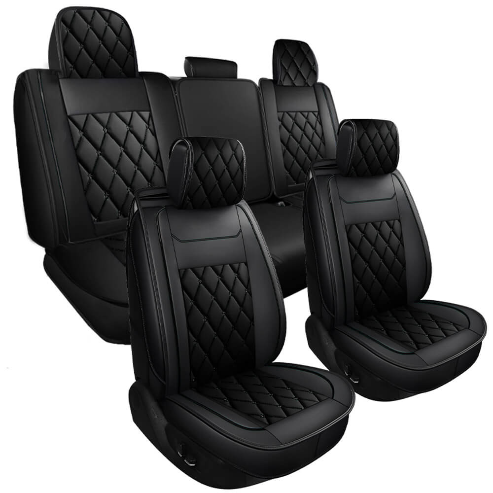 Black Leather Car Seat Cover