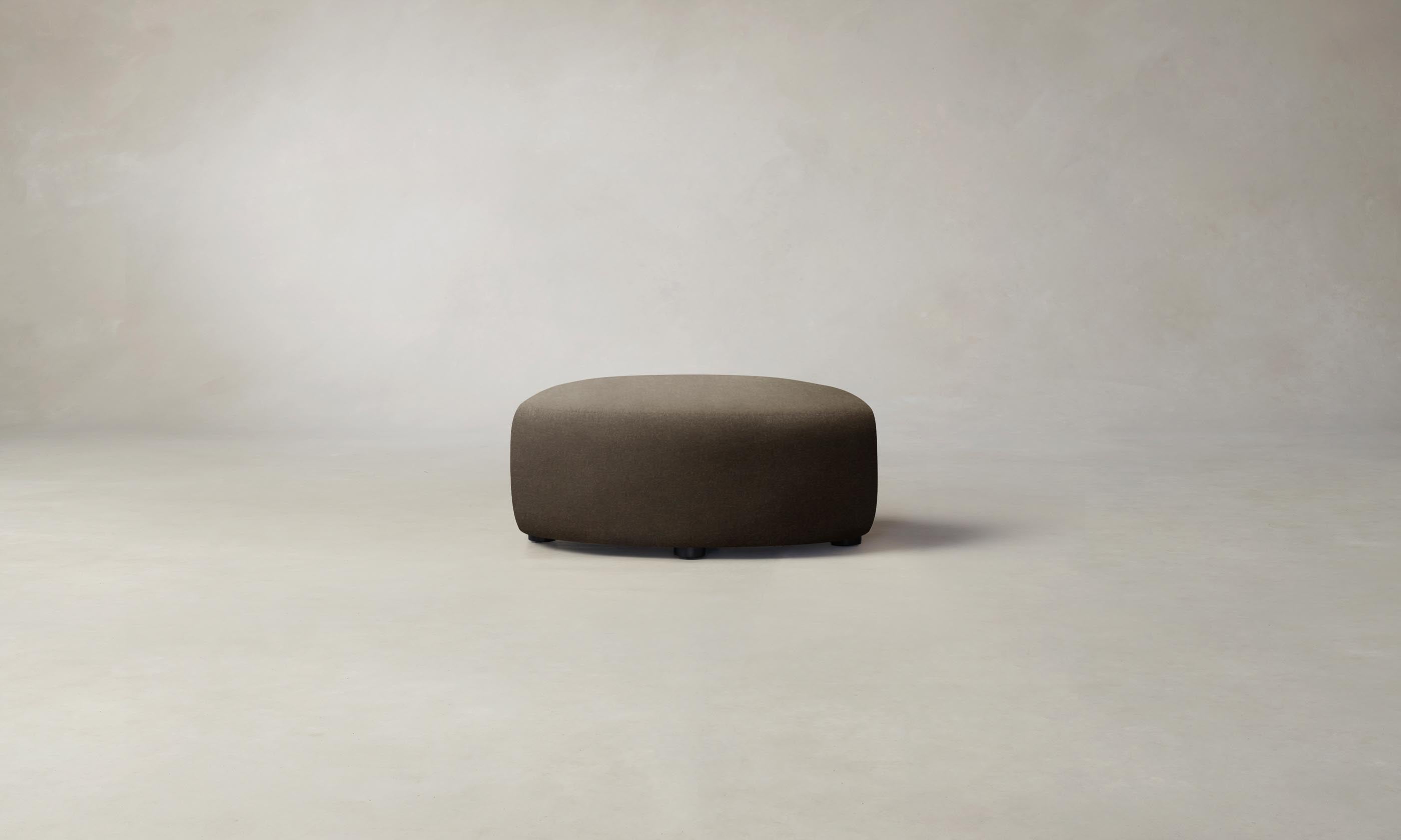 Luxury Mohair Mink Chelsea Ottoman - Soft Velvet Footstool with Button Tufted Design for Living Room, Bedroom & Home Decor