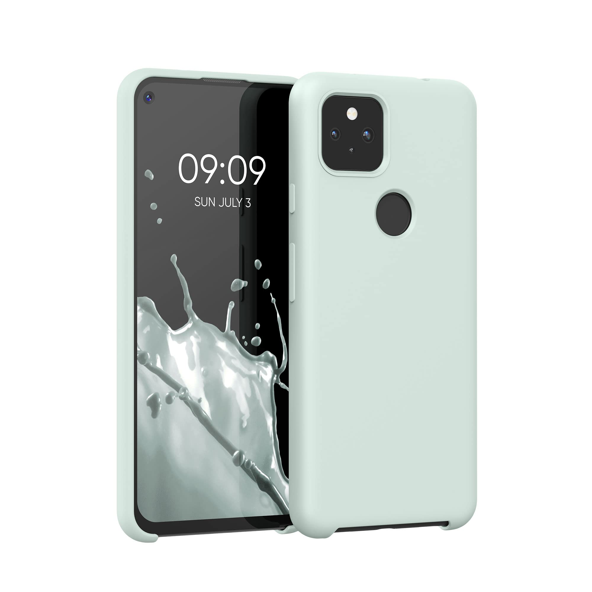 kwmobile Google Pixel 5a 5G Case - TPU Silicone Cover | Soft Finish | Cool Mint | Durable Protection
