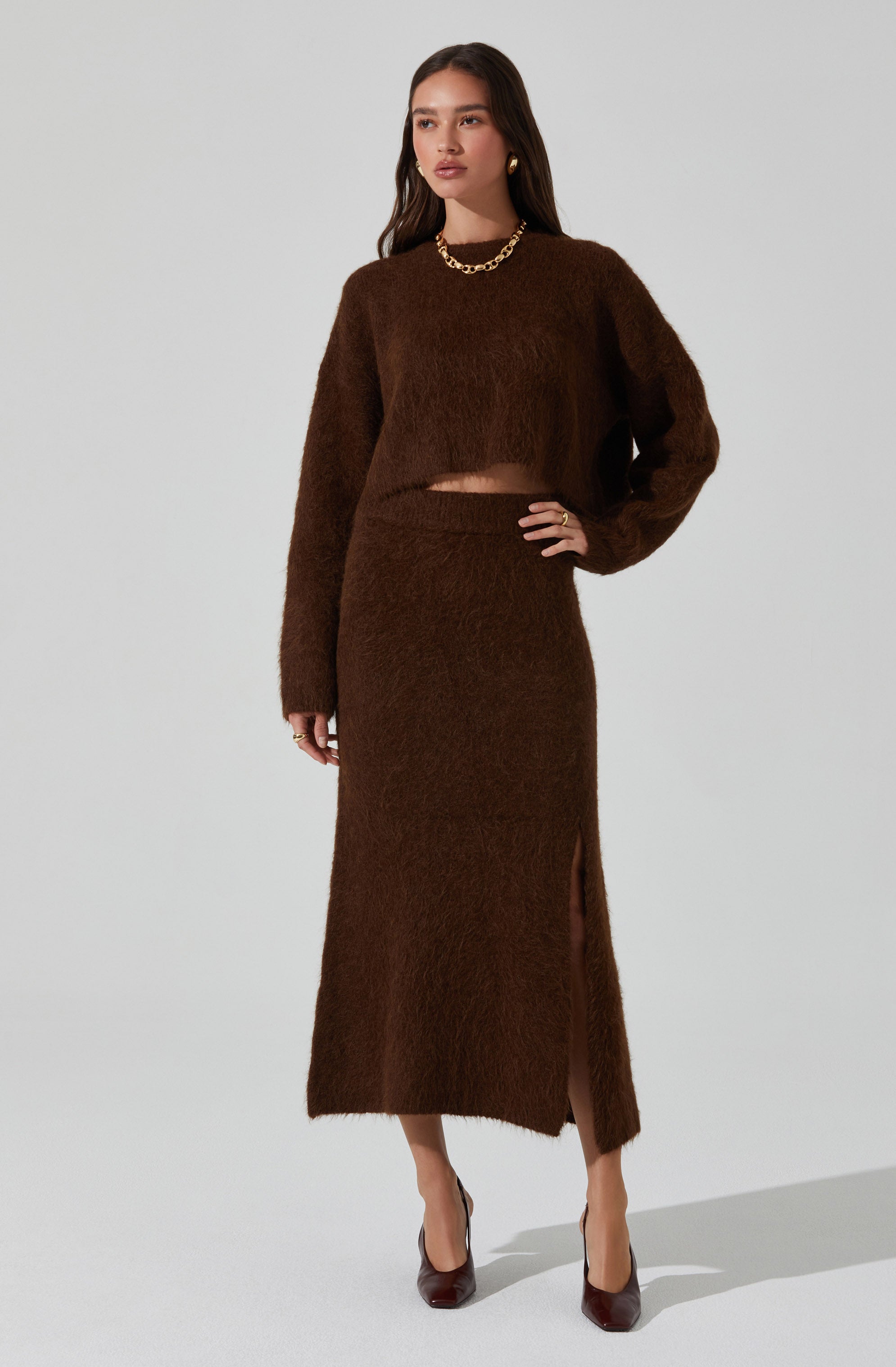Clarissa Brushed Wool Sweater for Women - Soft Winter Pullover Knit Top | Cozy Casual Wear for Office, Dates & Holiday Outfits