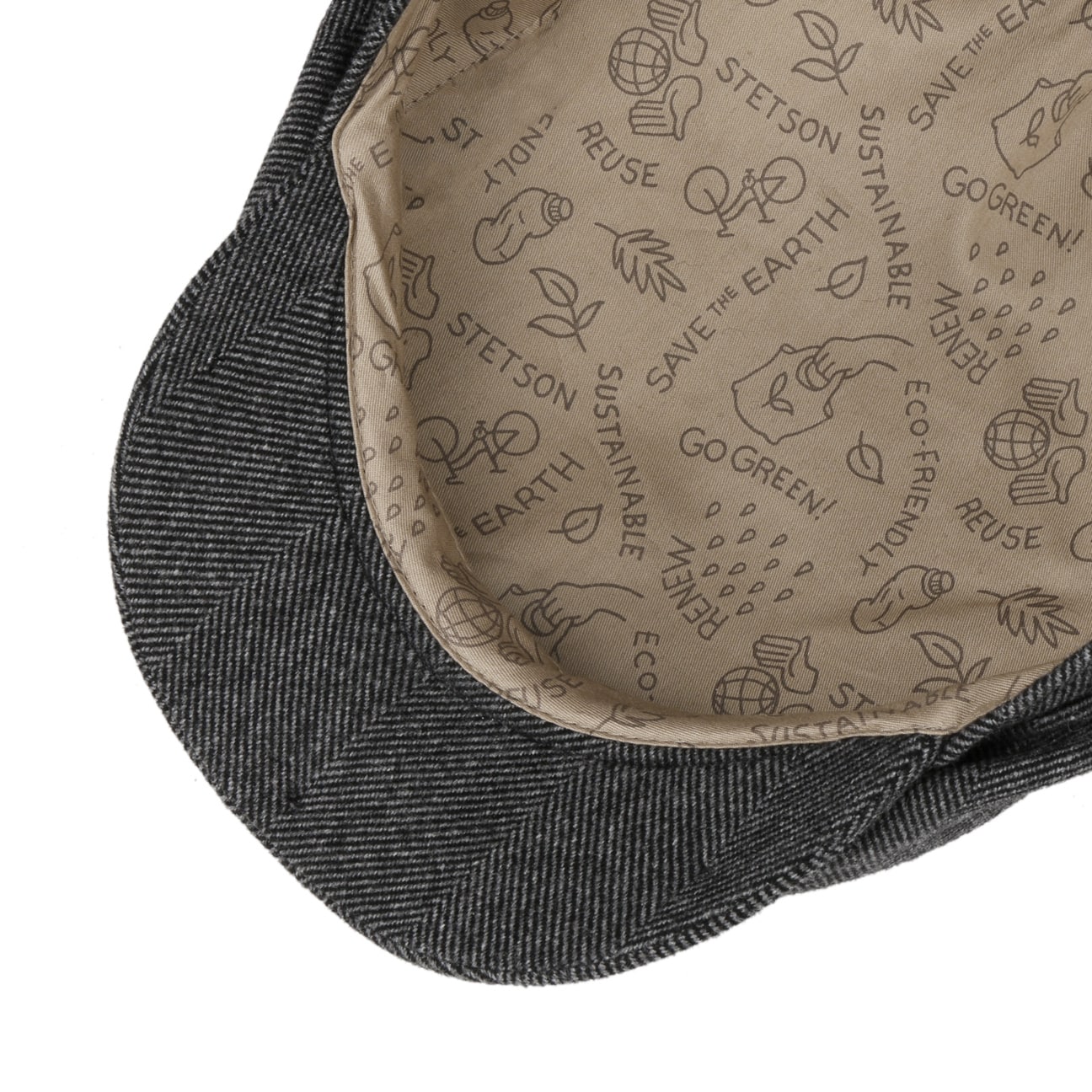 Stetson Sustainable Cashmere Flat Cap for Men - Eco-Friendly Winter Hat for Outdoor Activities & Casual Wear
