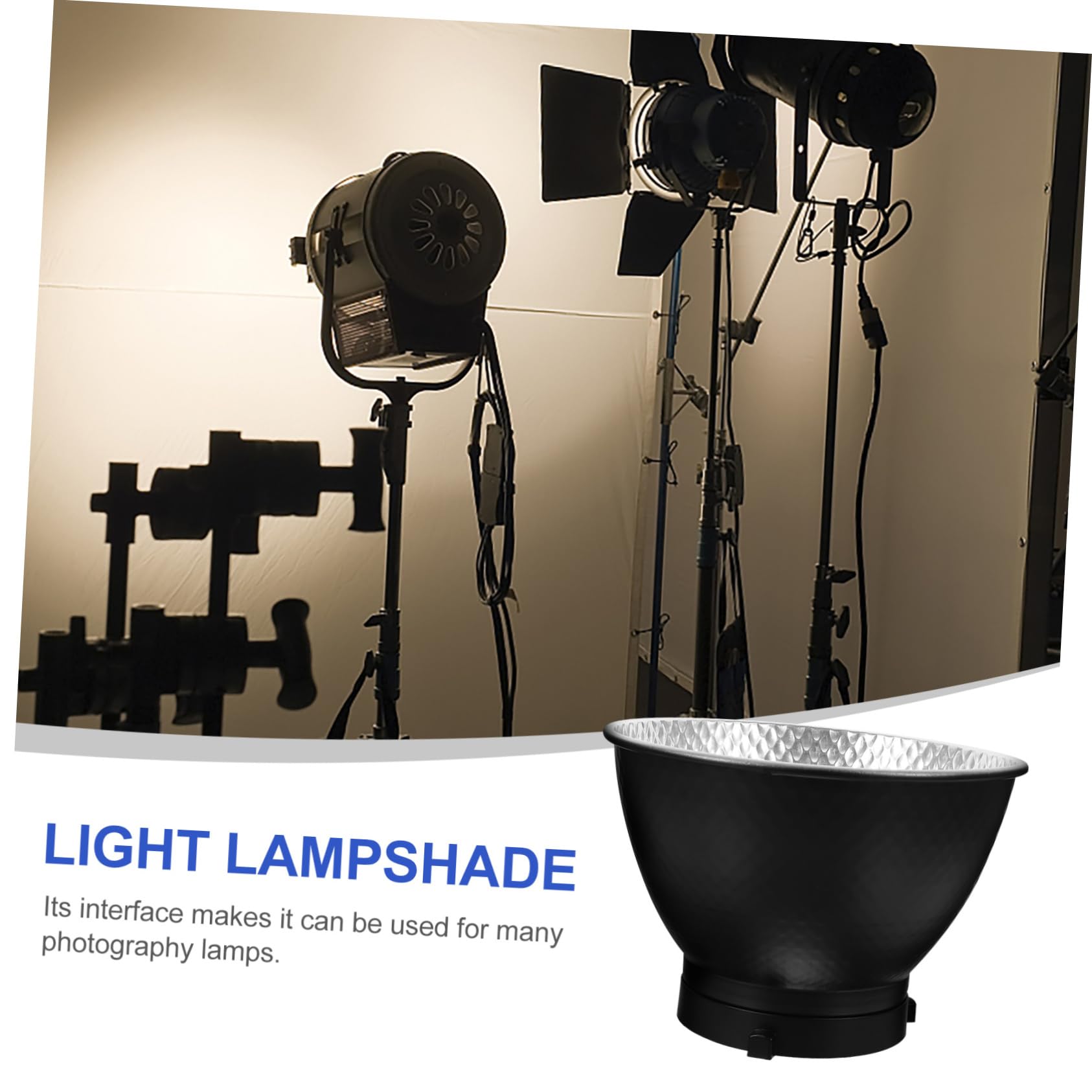 OSALADI 2-Pack Aluminum Photography Lamp Shades - Stainless Steel Light Diffuser Reflector for Studio Lighting, Product Photography & Portrait Shooting