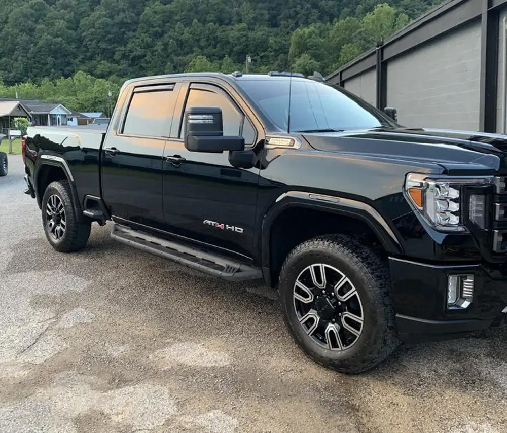 4-Piece White LED Fender Side Markers with Smoke Lens for 2020+ GMC Sierra 2500/3500 - Upgrade Your Truck's Style & Visibility for Night Driving and Off-Road Adventures