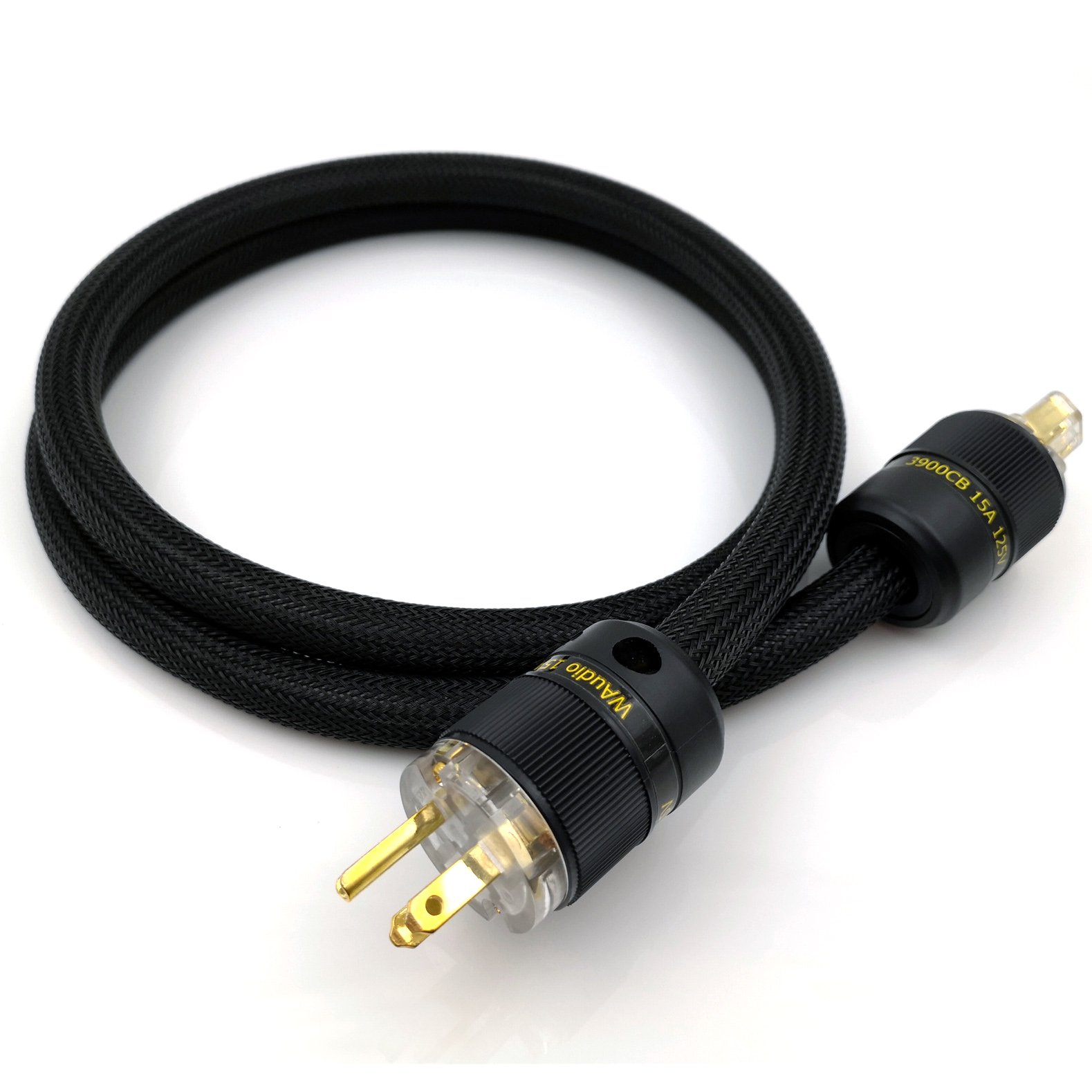 Premium Audiophile AC Power Cable - WAudio 10AWG HiFi Power Cord 6.6FT for High-End Audio Systems & Home Theater Setup