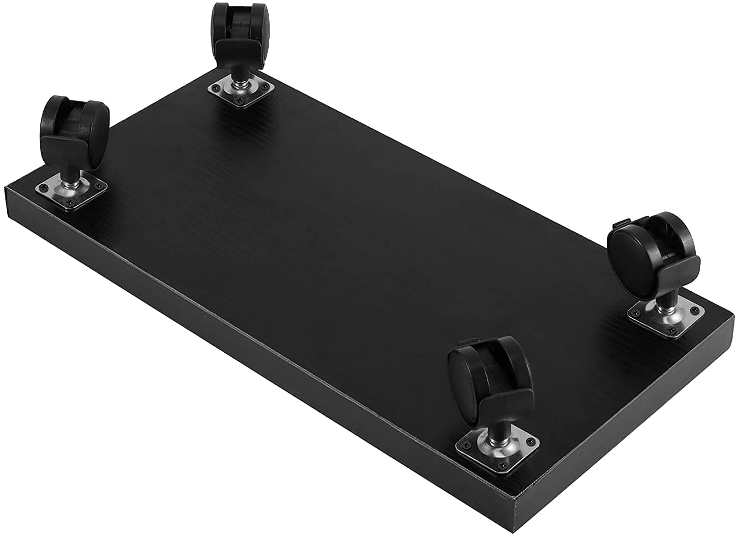 Black PC Stand with 4 Caster Wheels - Under Desk Computer Tower Stand Cart for CPU Holder, No Assembly Required | Perfect for Office, Gaming & Home Workspace Organization