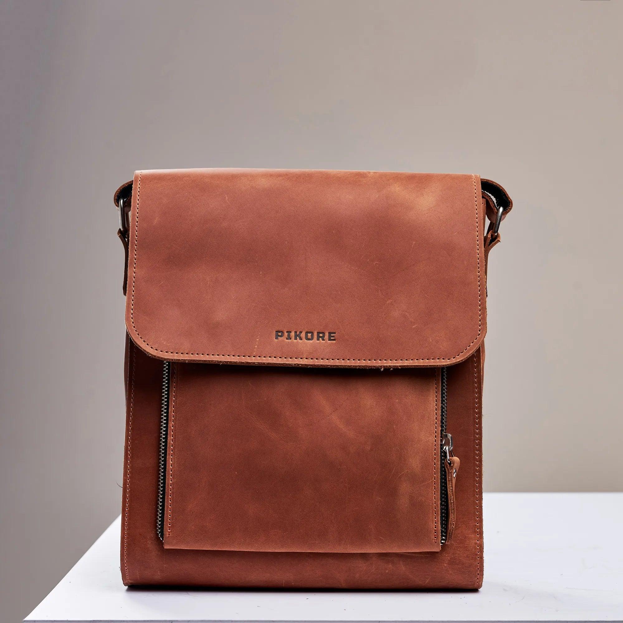 Premium Genuine Leather Satchel Bag for Women & Men - Stylish & Durable Crossbody Shoulder Bag - Perfect for Work, Travel & Everyday Use