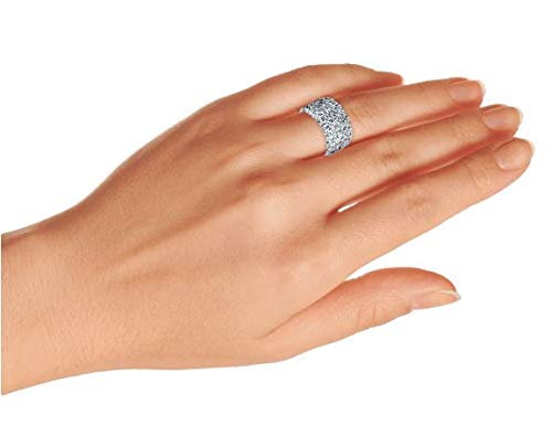 Personalized Rose Gold Plated .925 Sterling Silver Women's Wedding Band - AAA Cubic Zirconia Eternity Ring with Micro Pave Setting, Customizable Anniversary Jewelry Gift for Her | Perfect for Engagements, Anniversaries & Special Occasions