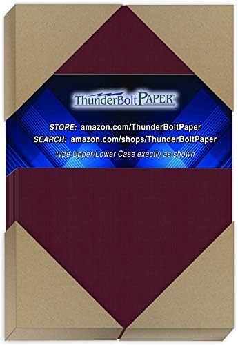 100 Dark Burgundy Linen 80# Cover Paper Sheets - 4x6 Inches (4