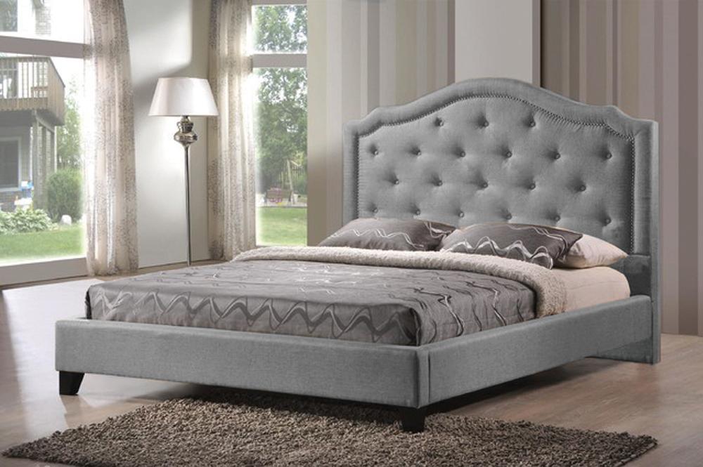 Antique Style Bed with Gently Arched Scalloped Design - Elegant Vintage Bedroom Furniture for Master Bedroom, Guest Room & Cozy Retreat