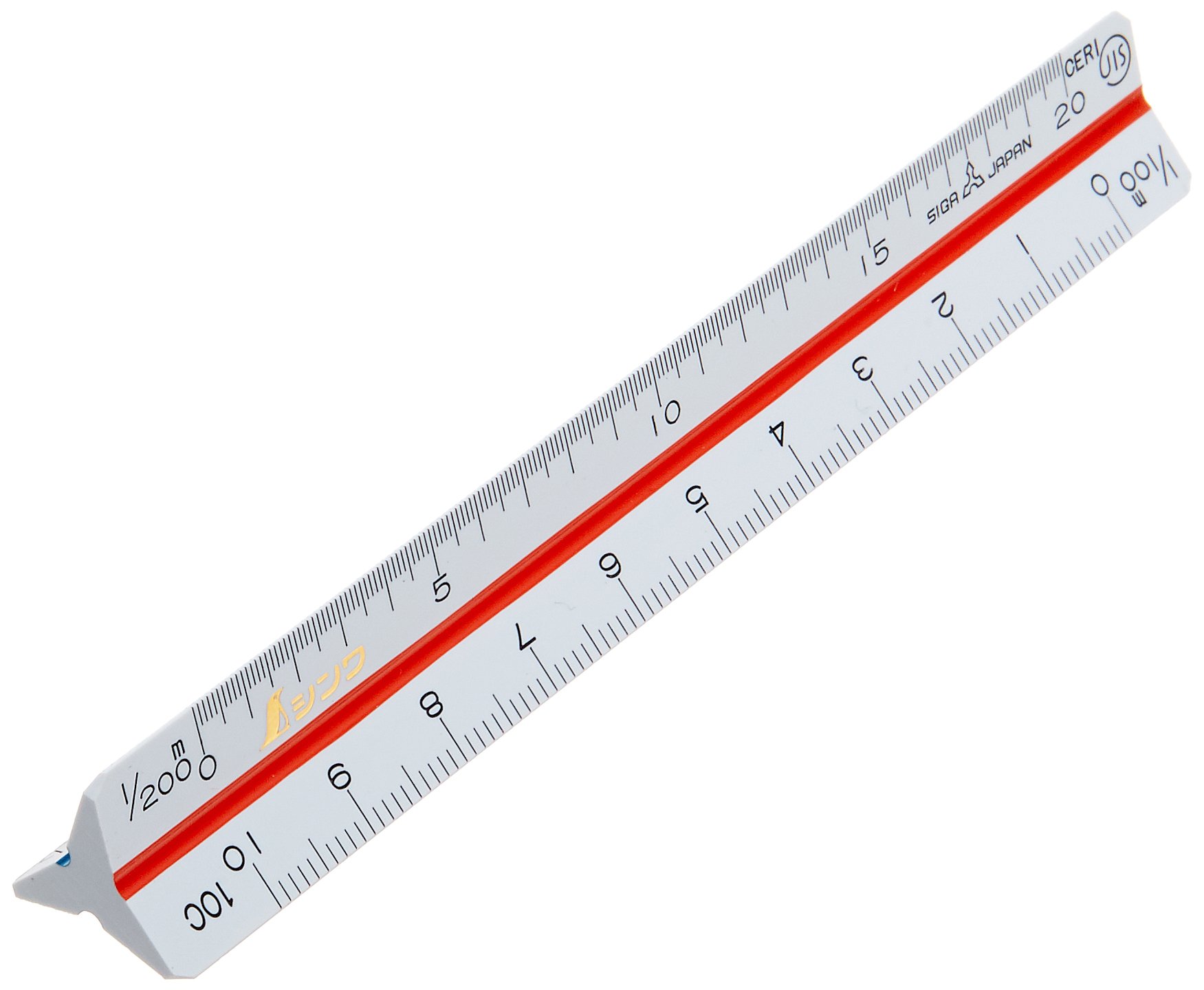Shinwa Sokutei 70777 A-10 JIS Certified 10cm/3.9 Inch Precision Triangle Scale - Perfect for Drafting, Engineering & DIY Projects