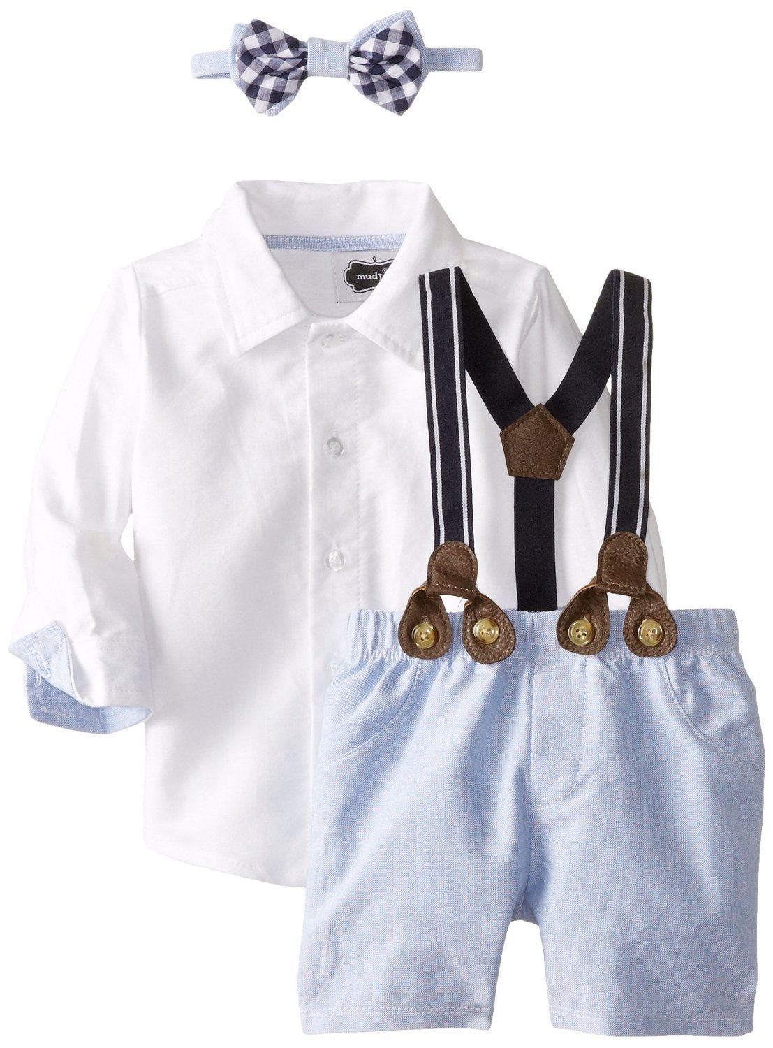 Mud Pie Baby Boys' Suspender Short Set - Cute & Stylish Outfit for Toddlers - Perfect for Playdates, Parties & Photo Shoots