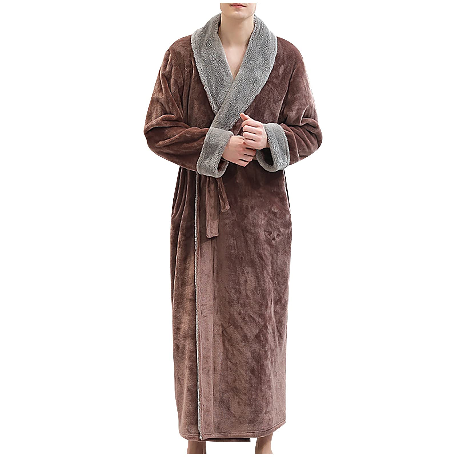 Women's Long Sleeve Nightshirts - Soft Sleepwear & Cozy Winter Nightgown for Home, Lounge Wear Set with Bathrobe - Perfect for Bedtime, Relaxing & Cold Weather Comfort