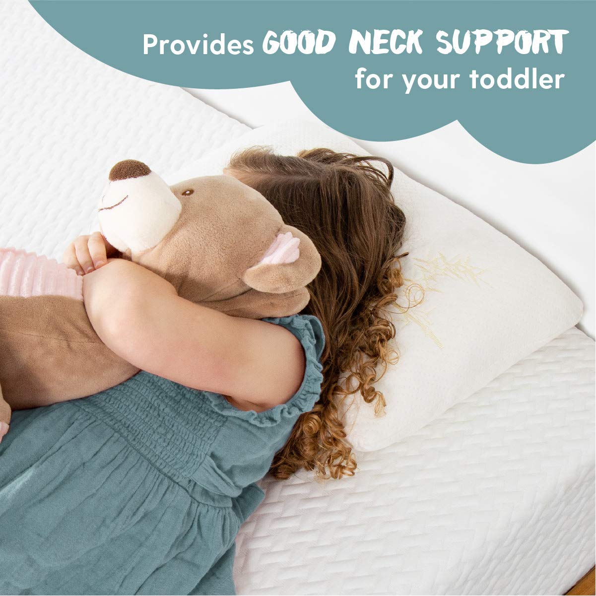 Milliard Toddler Pillow for Sleeping - 2 Pack Kids Pillows with Shredded Memory Foam & Bamboo Cover - Machine Washable 13x18 Inch Baby Pillow - Perfect for Nursery, Daycare, Travel & Co-Sleeping