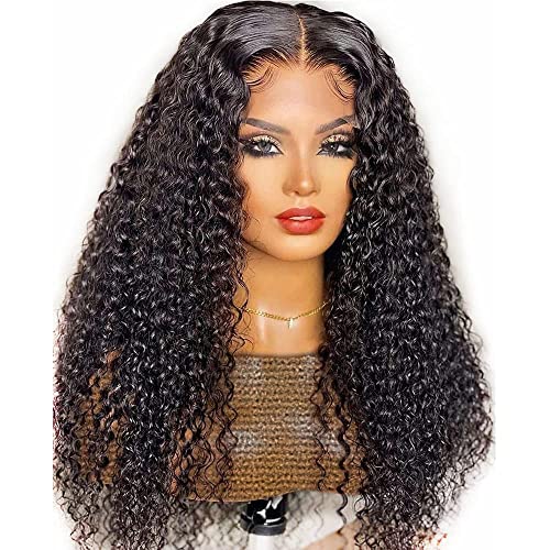 13x4 HD Transparent Lace Front Wigs for Black Women - 100% Virgin Human Hair Kinky Curly Wig with Pre-Plucked Hairline & Baby Hair - 28 Inch Full & Thick Natural Look - Perfect for Daily Wear, Parties & Special Occasions