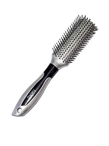 Premium Flat Plastic Silver Hair Brush for Smooth Detangling & Daily Grooming – Perfect for Home, Travel & Salon Use