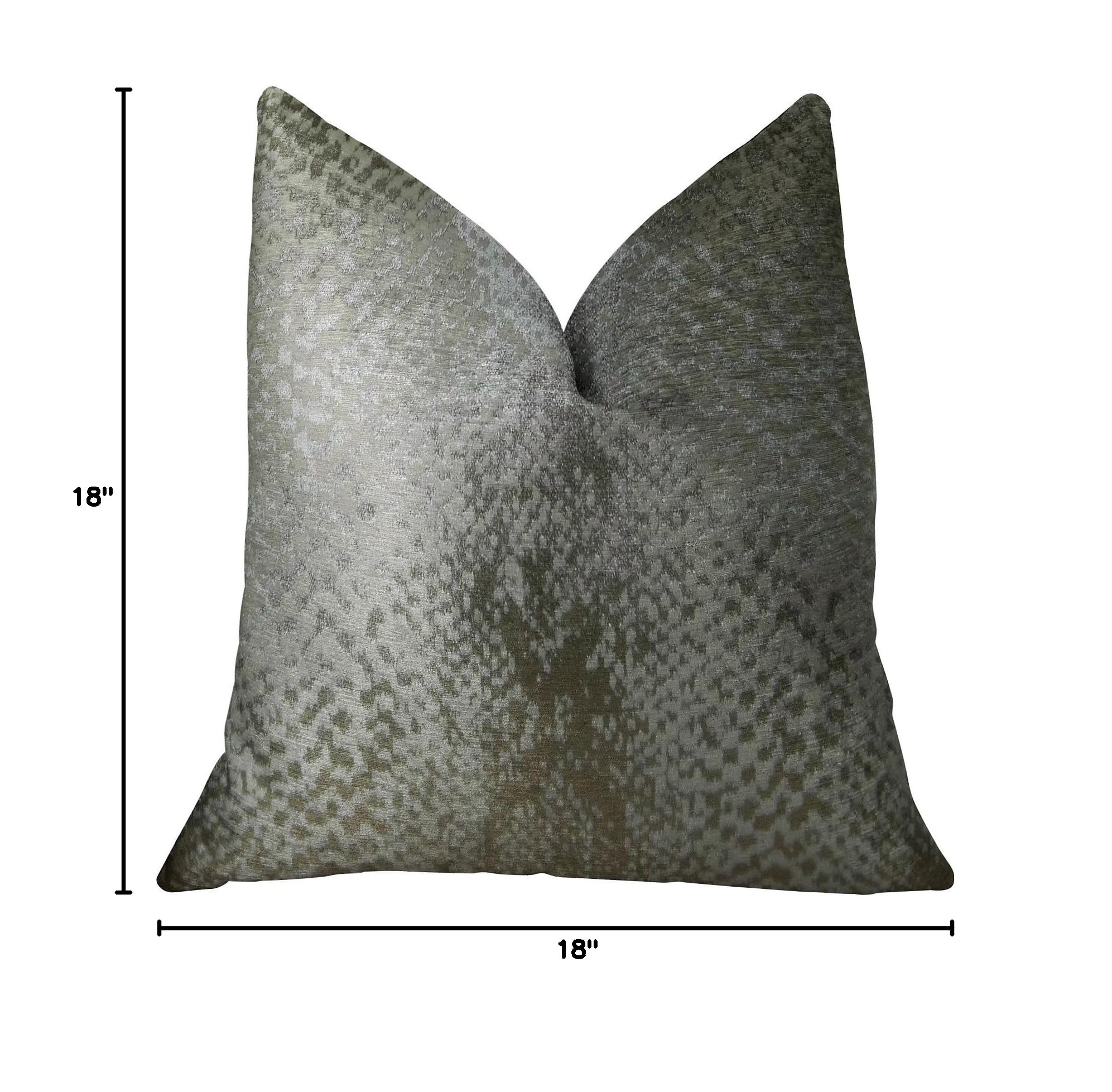 Plutus Hidden World Silver Handmade Decorative Throw Pillow 18x18 Inch - Bohemian Style Cushion Cover for Living Room Sofa, Bedroom & Home Decor