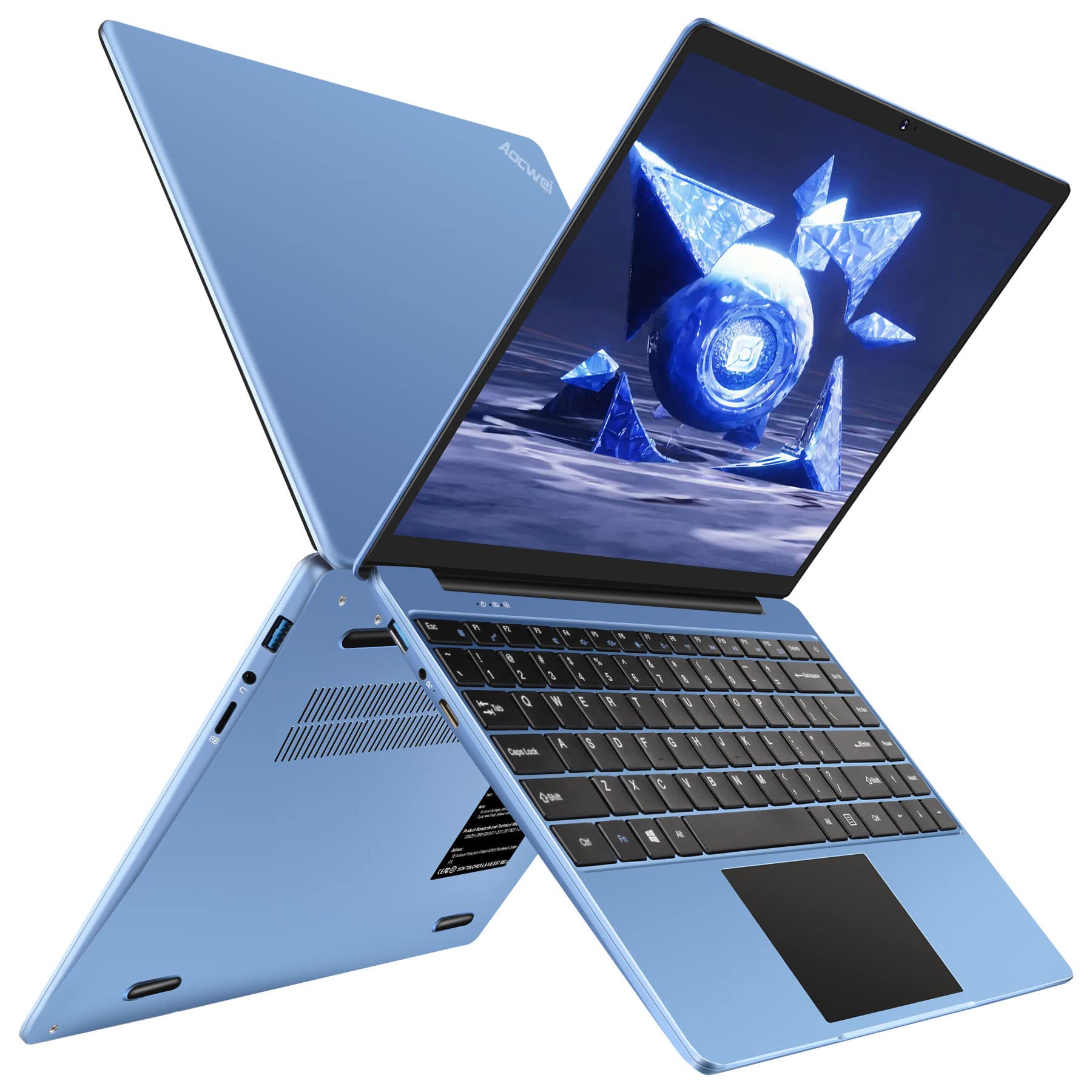 Ruzava/Aocwei 14 Inch Laptop - 6GB RAM 128GB SSD, Intel Celeron N4020 Dual-Core Processor (Up to 2.8GHz), Windows 10, Full Metal Body, 1920x1080 FHD Display, Dual Band WiFi, Bluetooth 4.2, Expandable Storage up to 1TB SSD - Includes Wireless Mouse - Perfect for Work, Study & Home Office - Blue