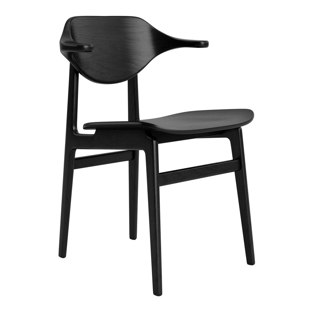 Bufala Dining Chair - Modern Wooden Dining Room Chair with Upholstered Seat - Perfect for Kitchen, Dining Room, and Home Office