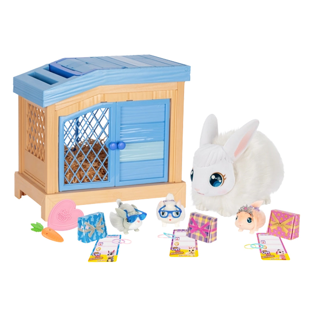 Little Live Pets Mama Surprise S3 Bunny Pet - Interactive Plush Toy for Kids with Surprise Babies, Sounds & Motion - Perfect Gift for Girls & Boys Ages 5+ (Playtime, Birthday, Easter)