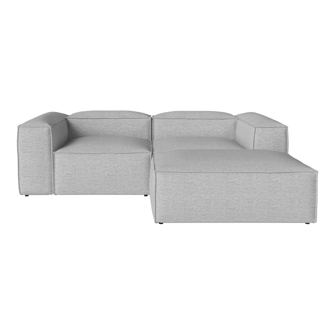Cosima 2-Seater Small Sofa with Pouf - Compact Loveseat for Small Spaces, Apartments & Cozy Living Rooms