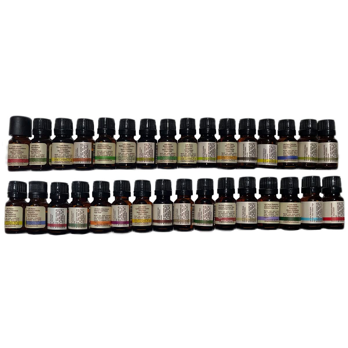 32-Piece Aromatherapy Essential Oil Gift Set - 10ml Bottles, 100% Pure Therapeutic Grade for Relaxation, Stress Relief & Home Diffuser Use