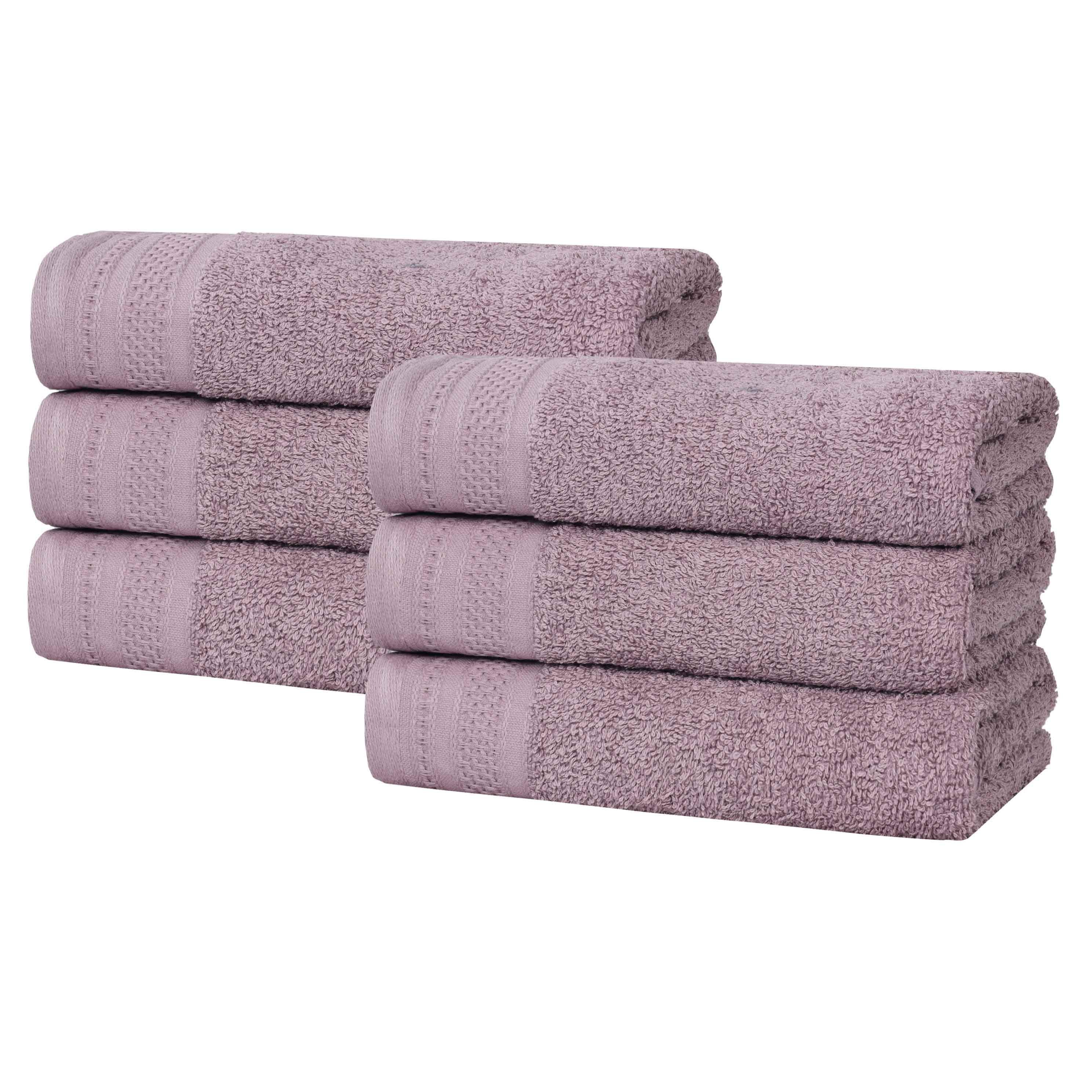 Premium Honeycomb Waffle Weave Cotton Hand Towels Set of 6 - Soft Absorbent Bath & Kitchen Towels for Guest Bathroom, Spa, Luxury Hotel Decor