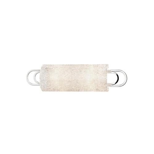 Buckley 2-Light Bathroom Vanity Light Fixture - 18 Inch Wide, 5 Inch High, Polished Nickel Finish - Perfect for Modern Bathrooms & Powder Rooms