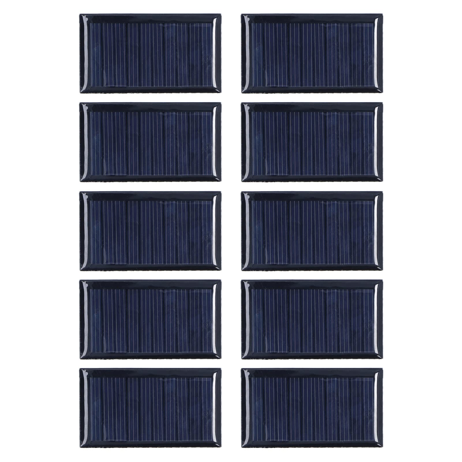 Garosa 10Pcs 5V 300mA 0.15W Mini Solar Panels - DIY Solar Charger Kit for Science Projects, Toy Lights, Home Experiments | Small Polysilicon Solar Cells for Educational Kits, Garden Lights & Portable Chargers