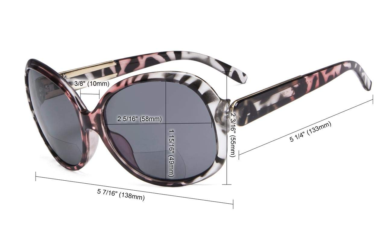 Eyekepper Women's Bifocal Sunglasses with +3.00 Reading Magnification & Oversized UV Protection Lenses (Tortoise Shell) - Perfect for Reading Outdoors, Driving, and Fashion Accessories