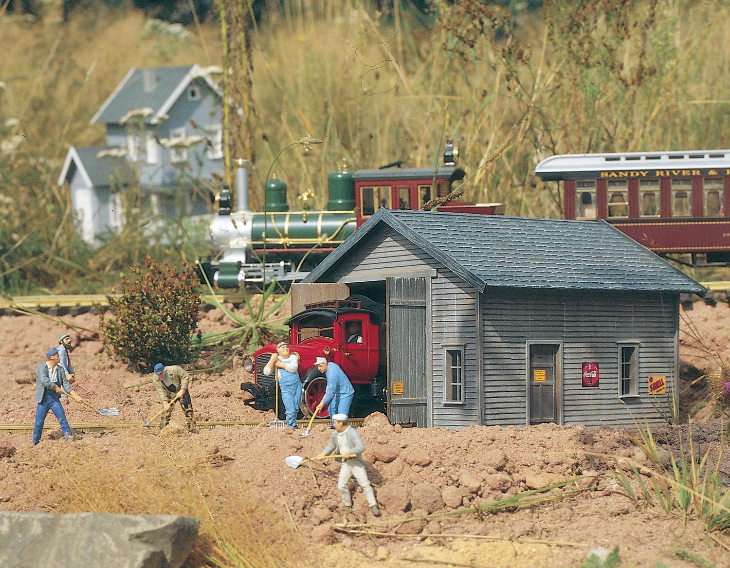 Piko 62232 G Scale Model Train Track Inspection Shed Kit - Perfect for Garden Railroads & Outdoor Train Layouts
