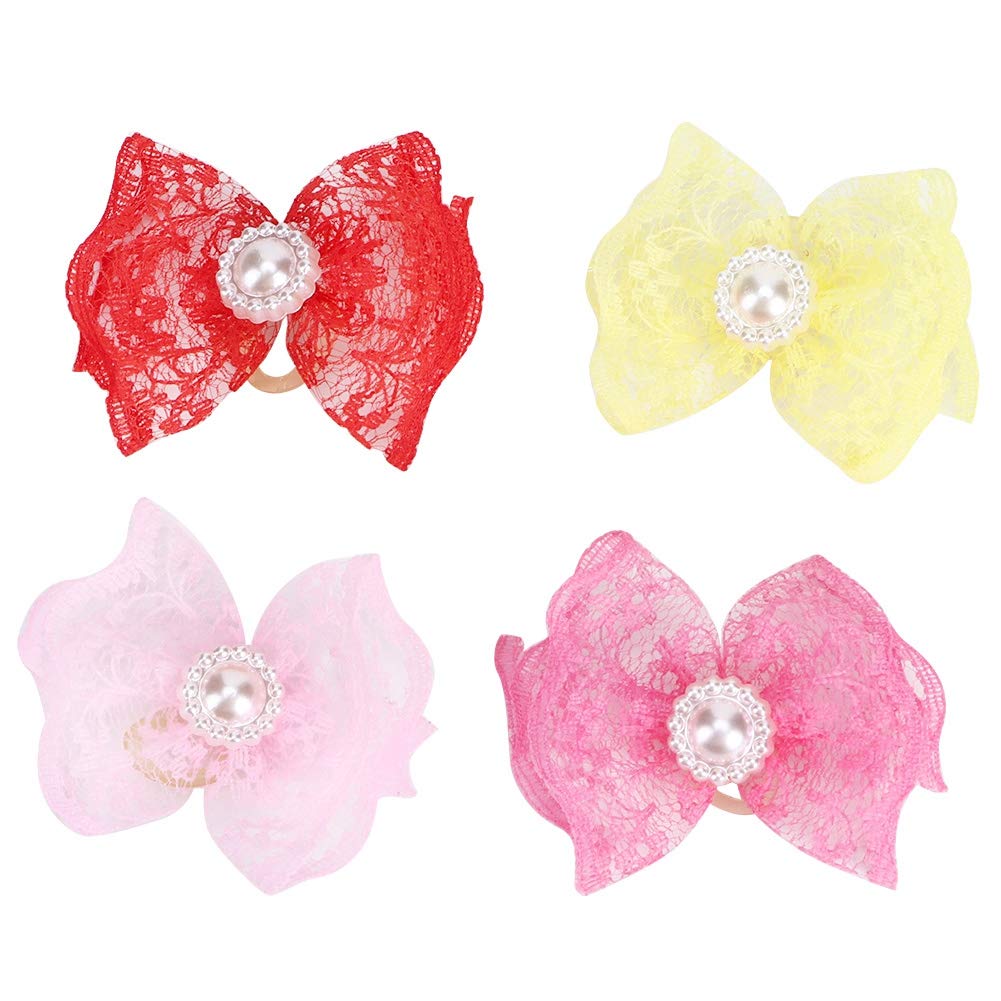Colorful Bowknot Dog Hair Bows - 20Pcs for Pets & Cats - Party & Grooming
