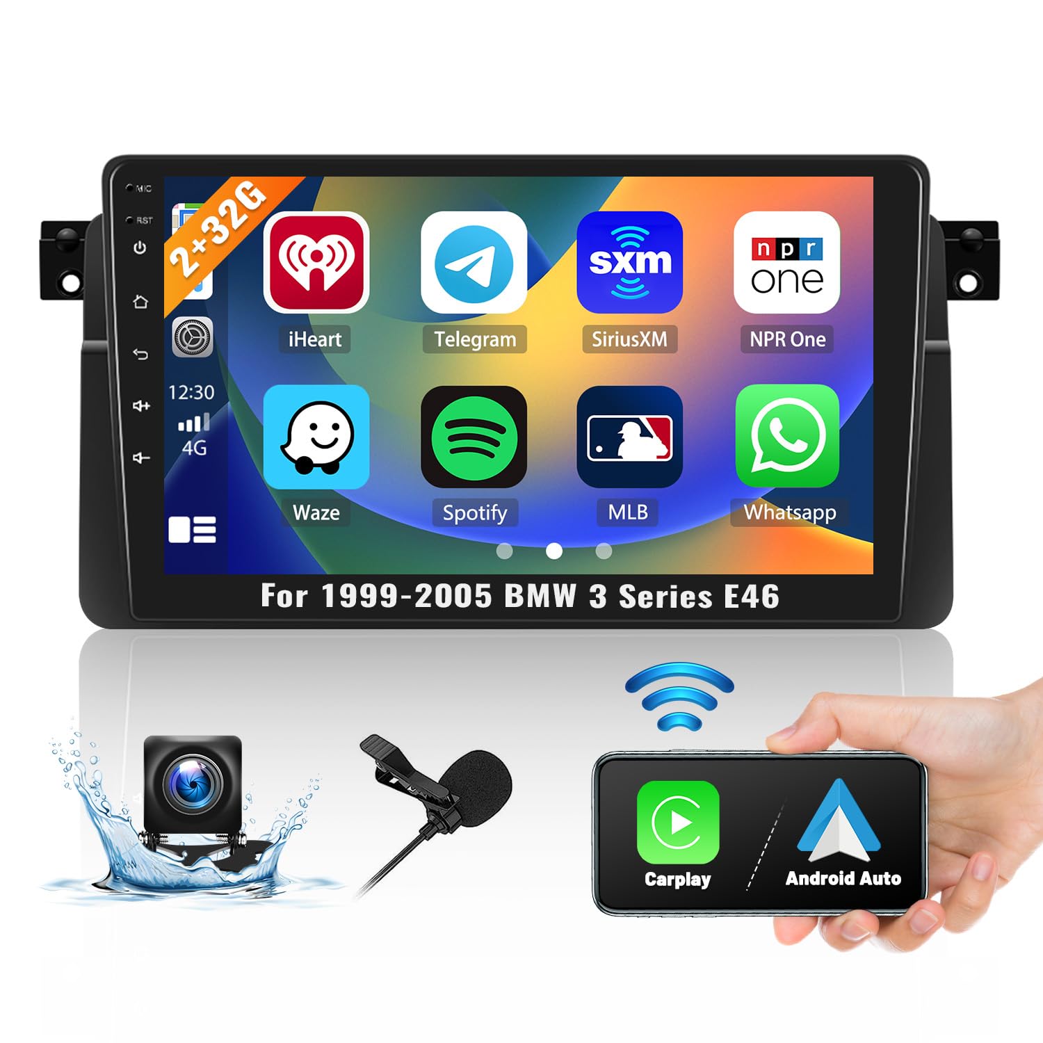 2G+32G Android 11 Car Stereo for BMW 3 Series 1999-2005 E46 - 9