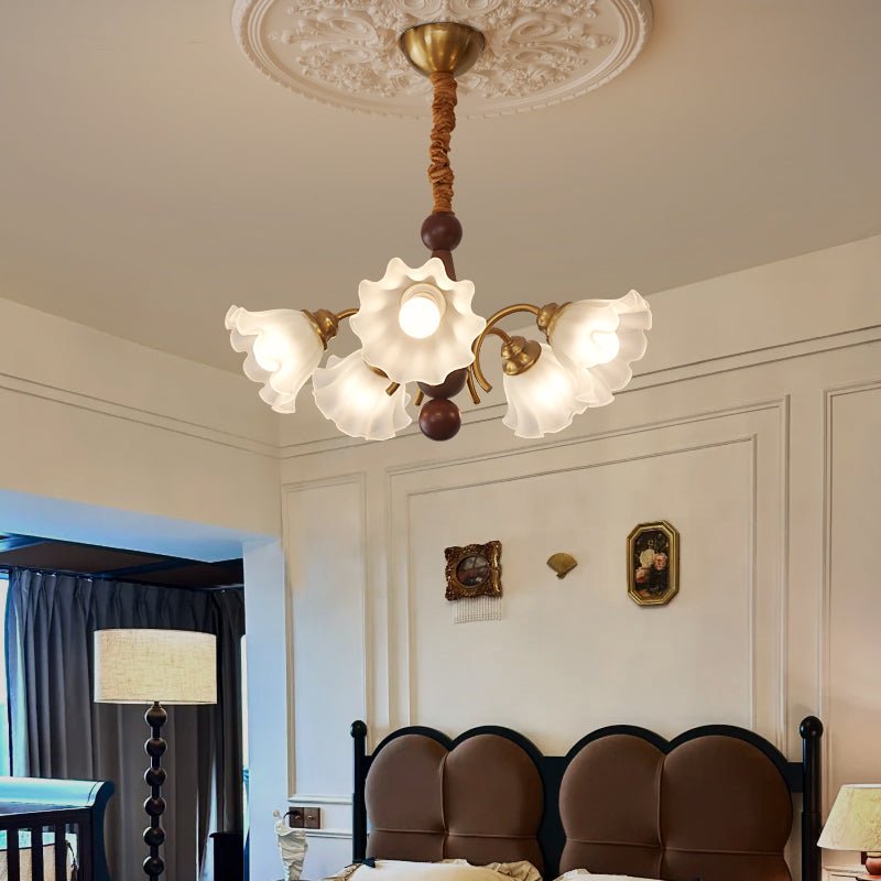 Bloomcrest Crystal Chandelier - Elegant Modern Ceiling Light Fixture for Dining Room, Living Room & Bedroom | Perfect for Home Decor & Wedding Venues