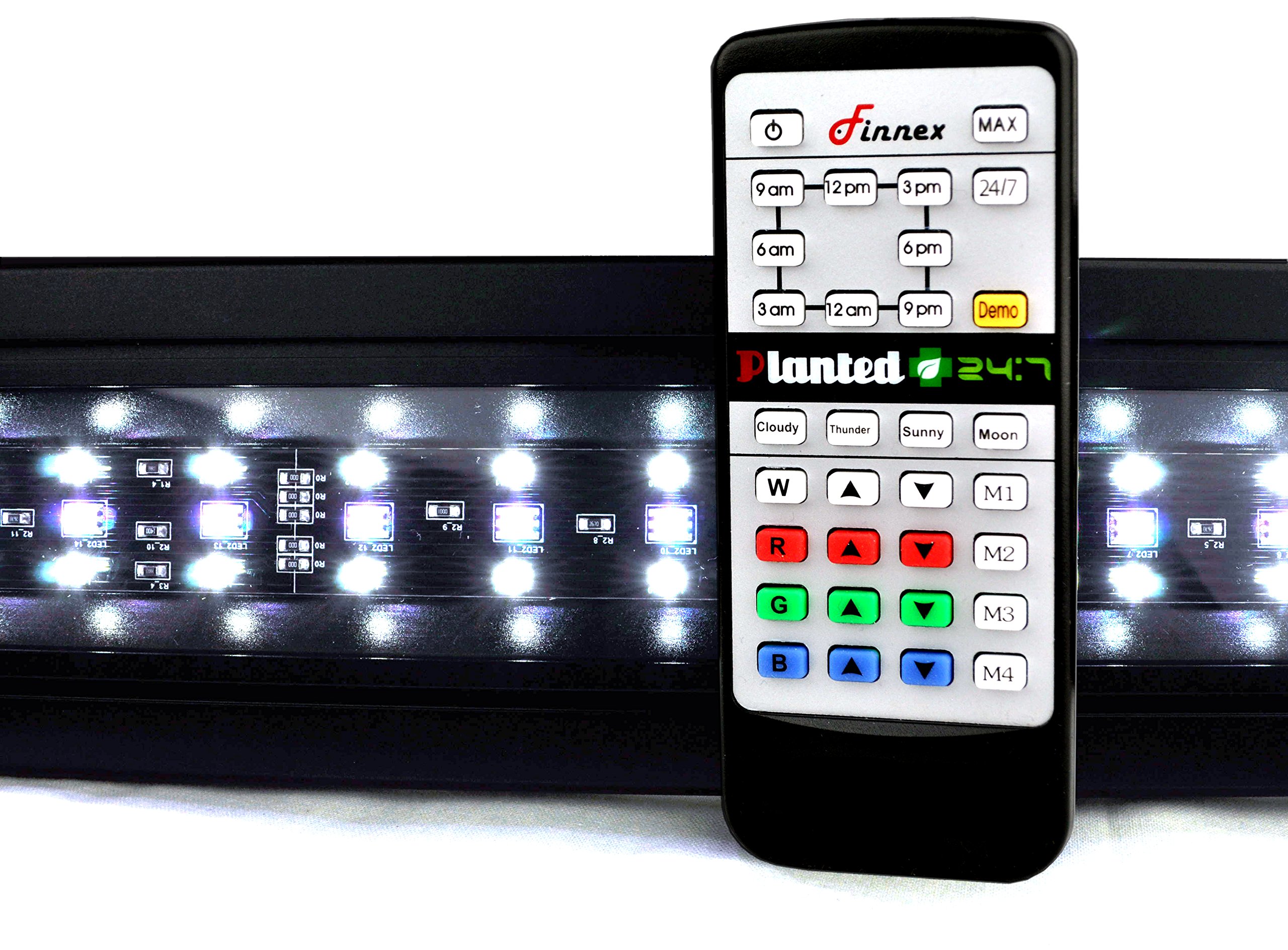 Finnex Planted+ 24/7 Fully Automated Aquarium LED Light - 30 Inch for Freshwater Planted Tanks | Perfect for Home & Office Aquascaping