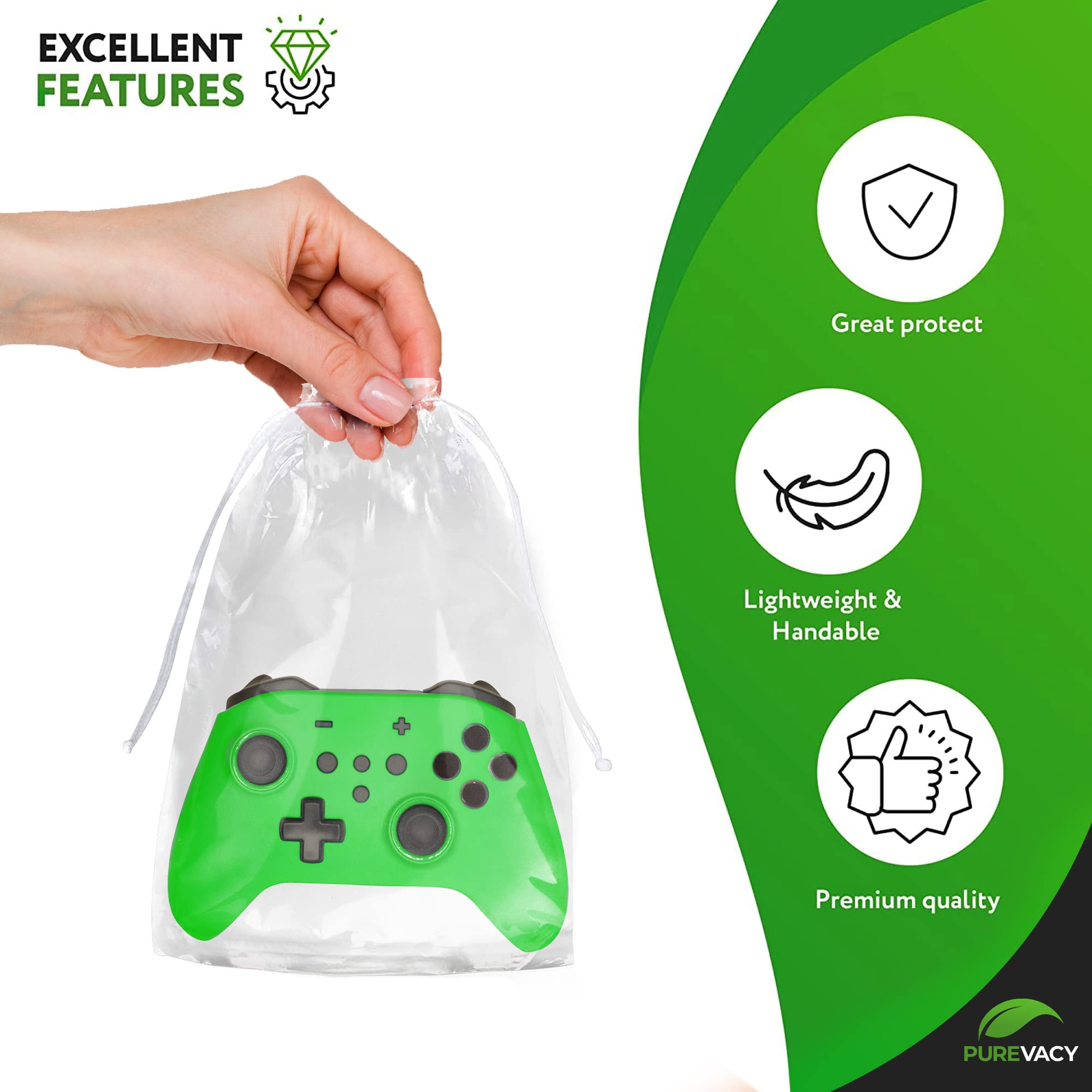 1000 Pack 6x10 Inches Clear Waterproof Drawstring Bags for Travel Essentials - Double Drawstring Closure, Organize Toiletries, Jewelry & Small Items - Perfect for Travel, Gym, Storage & Party Favors