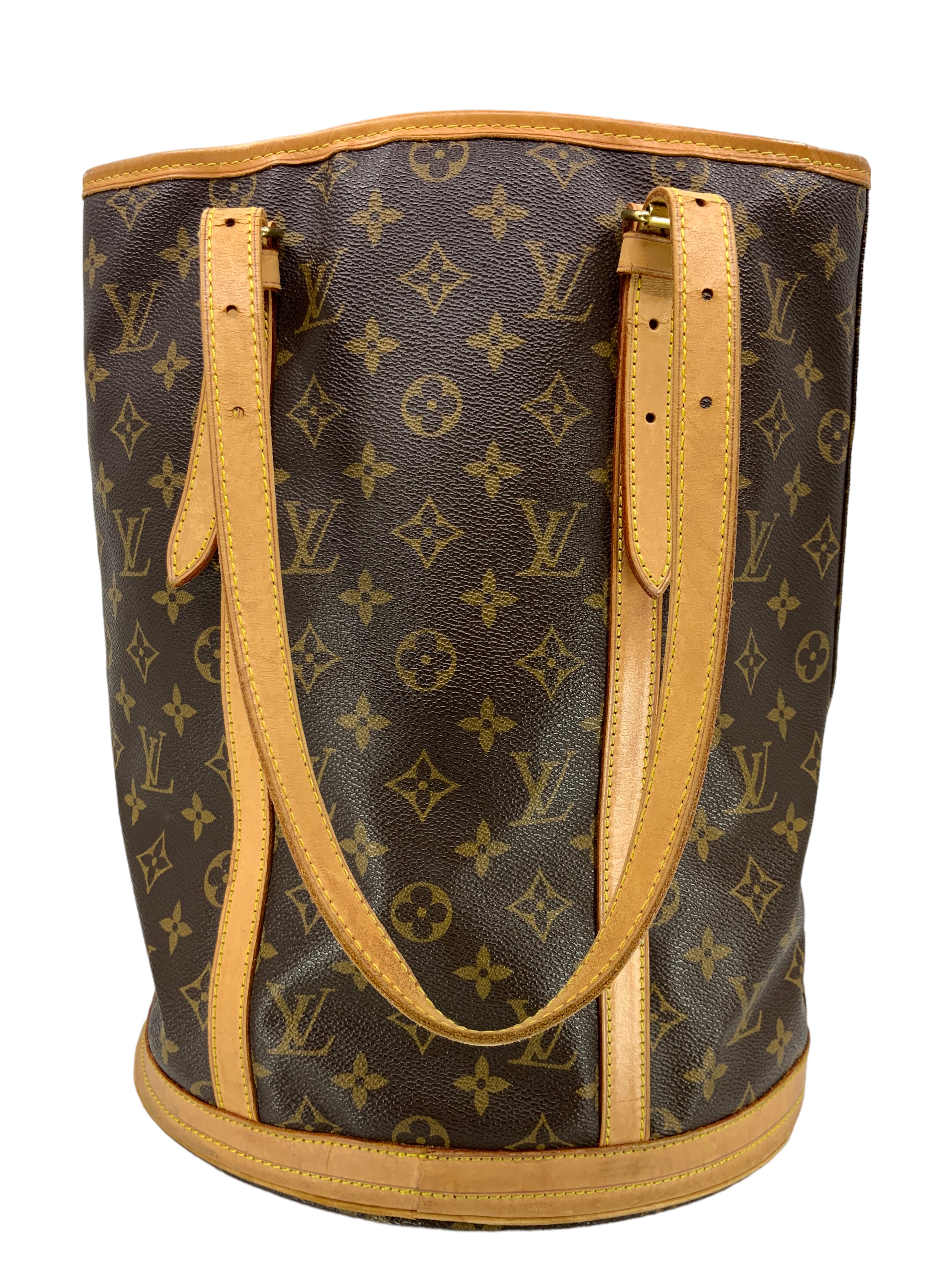 Authentic Louis Vuitton Monogram Canvas Bucket Bag GM - Luxury Designer Handbag for Women, Perfect for Travel, Shopping & Everyday Use