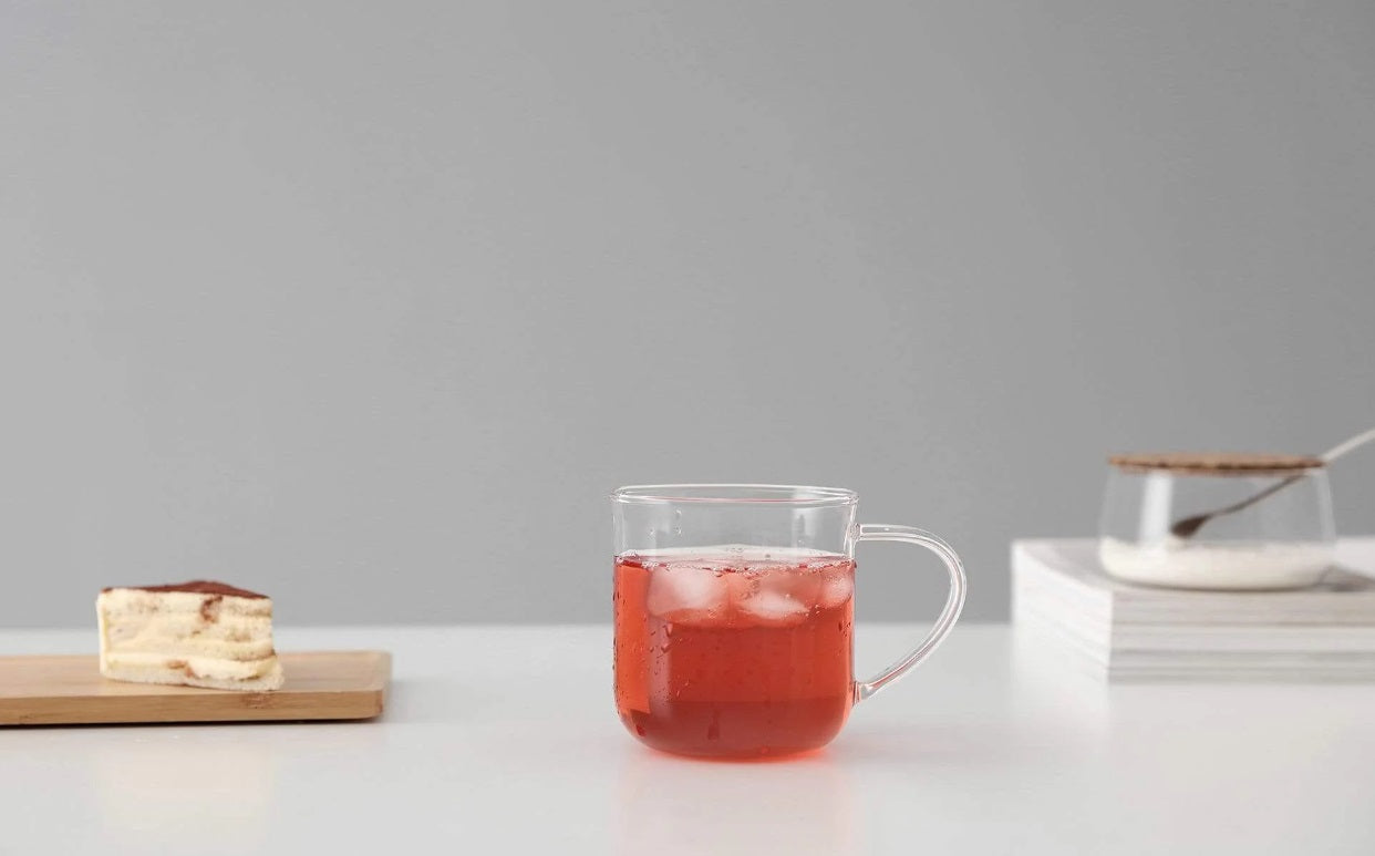 Viva 14 OZ Minimalist Clear EVA Tea Mug - Lightweight Shatterproof Travel Tumbler for Hot & Cold Beverages - Perfect for Office, Home, and Outdoor Use