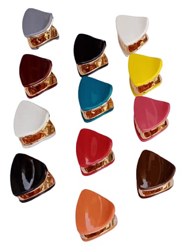 Best Plastic Hair Claw Clips for Women & Girls - 10 Pack | Strong Hold Hair Clutchers for Ponytails, Buns & Updos | Non-Slip Grip for Daily Use, Workouts & Styling