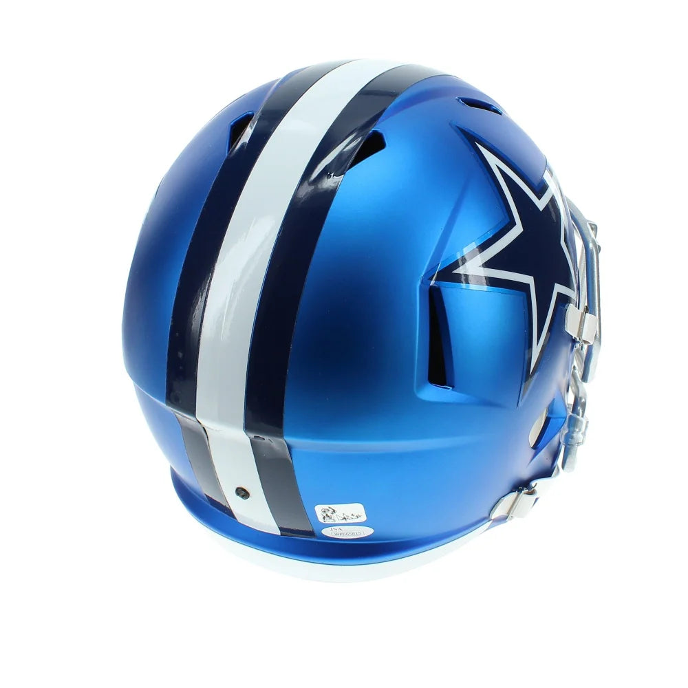 Dak Prescott Autographed Dallas Cowboys Full Size Blaze Helmet with JSA COA - Signed NFL Football Collectible for Fans, Man Cave, Sports Memorabilia Display
