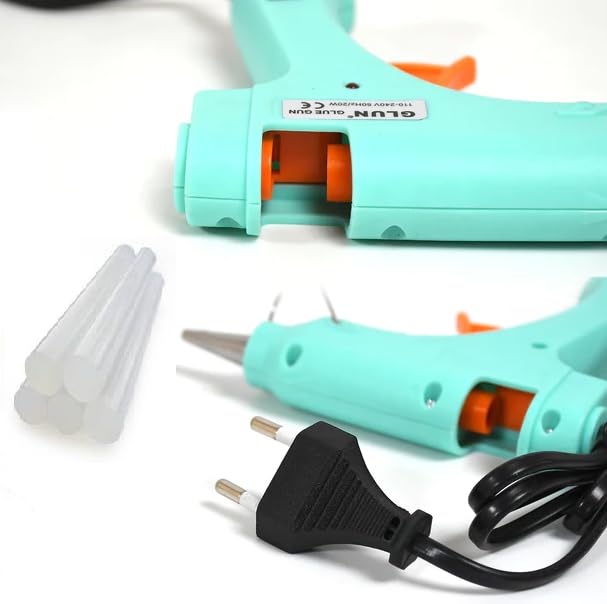 Qwid 20W Hot Glue Gun Kit with 5 Glue Sticks - Perfect for DIY Arts & Crafts, Home Repairs, Woodworking, School Projects & Holiday Decorations - Fast Heating Adhesive Tool for Creative Projects & Household Fixes