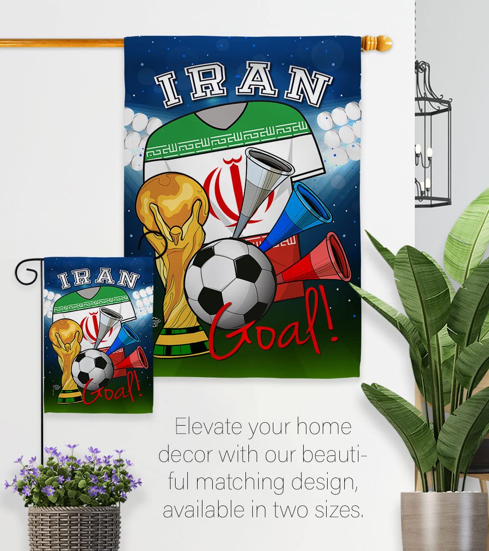 Iran Flag - World Cup Soccer Decor for Home, Garden & Sports Fans