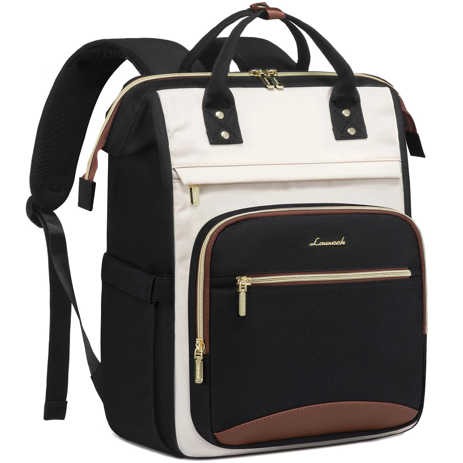 LOVEVOOK 15.6 Inch Laptop Backpack for Women - Waterproof Business Computer Bag with Large Capacity, Wide Open Design for Work, Travel & School | Perfect for Nurses, Teachers & Professionals