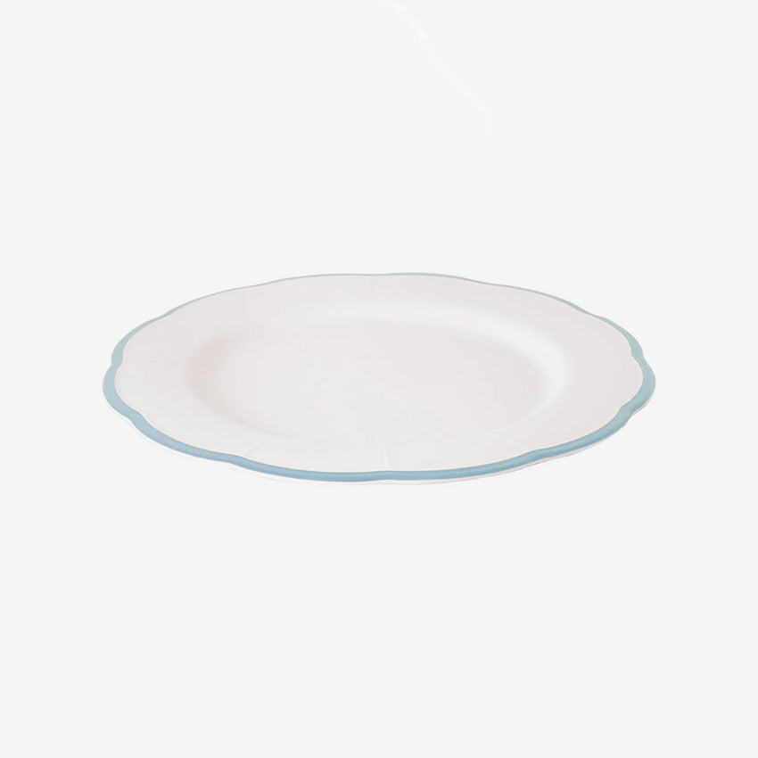 Bitossi Home Scalloped Ceramic Plate - Elegant Dinnerware for Modern Dining, Perfect for Serving Appetizers, Desserts & Special Occasions