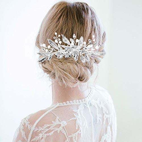 Pearl Bridal Hair Comb with Rhinestones - Wedding Hair Accessory for Women & Girls - Perfect for Brides & Special Occasions