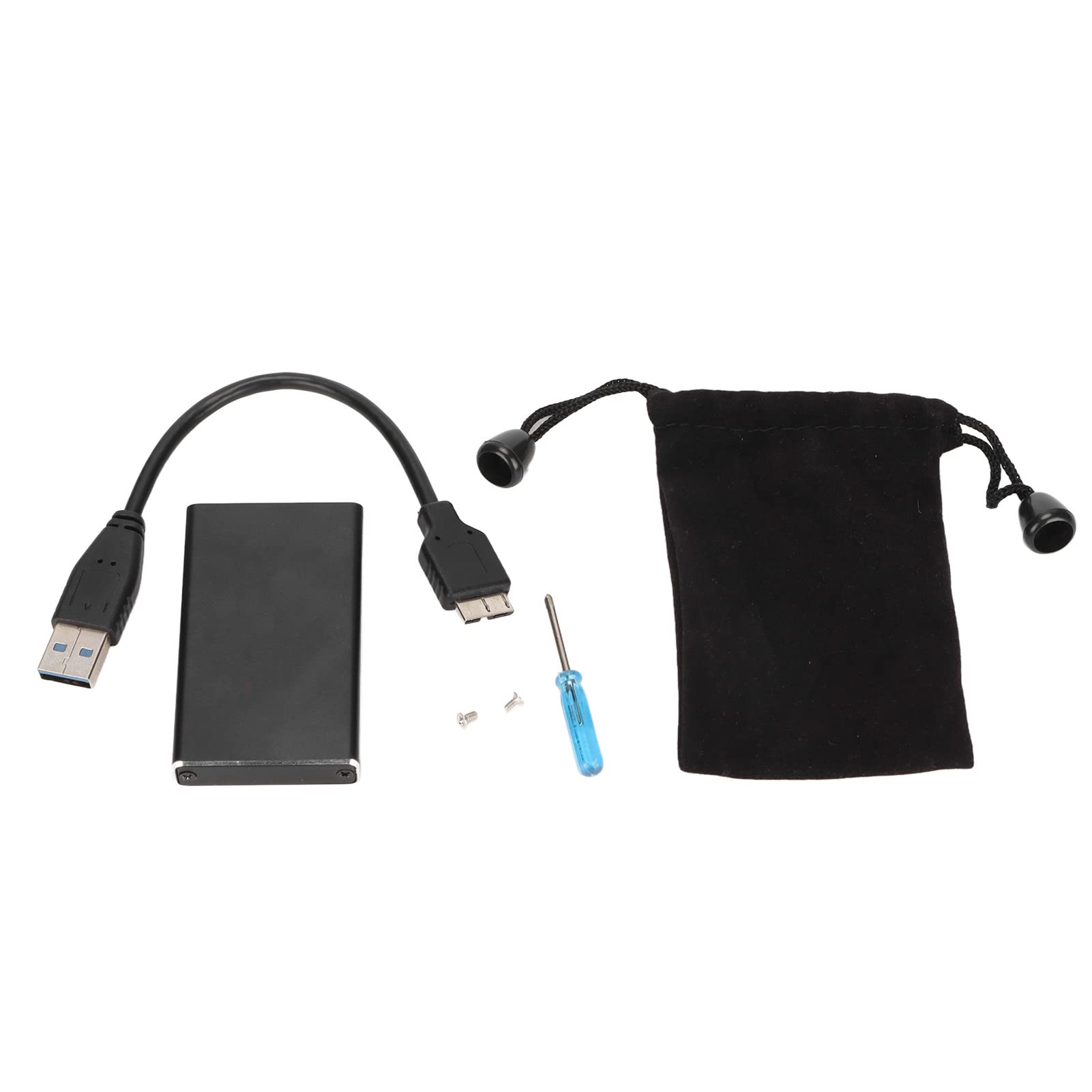 Shanrya USB 3.0 External HDD Enclosure - Aluminum Alloy Hard Drive Case with 6Gbps Speed & Superior Heat Dissipation for Desktop & Laptop - Perfect for Data Backup, Storage Expansion & File Transfer