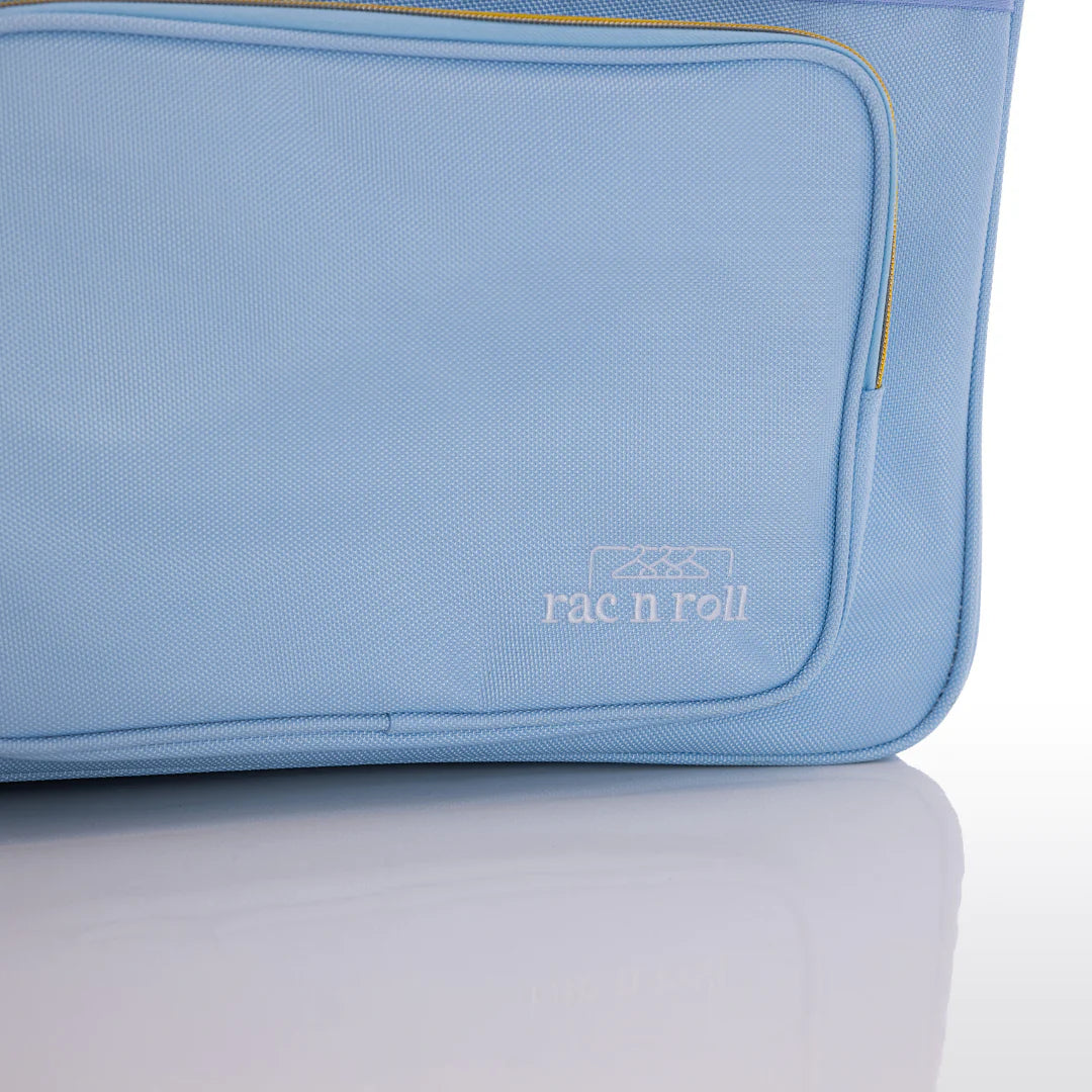 Rac n Roll Medium Sky Blue Backpack with Built-in Storage - Perfect for School, Travel, and Outdoor Adventures